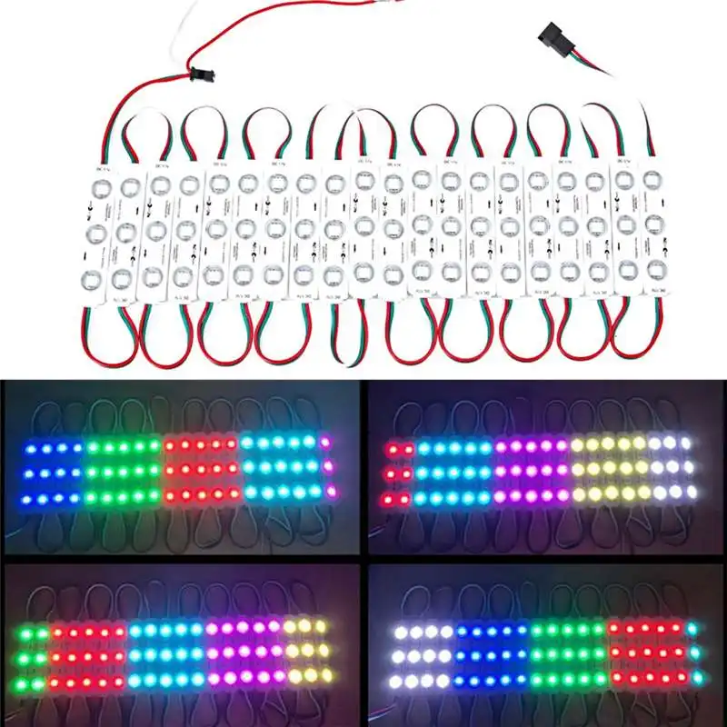 20 шт. DC12V WS2811 15 Вт 3 светодиодный IP65 Водонепроницаемый 5050 RGB светодиодная модульная полоса знак освещение самоклеящаяся лента коммерческие