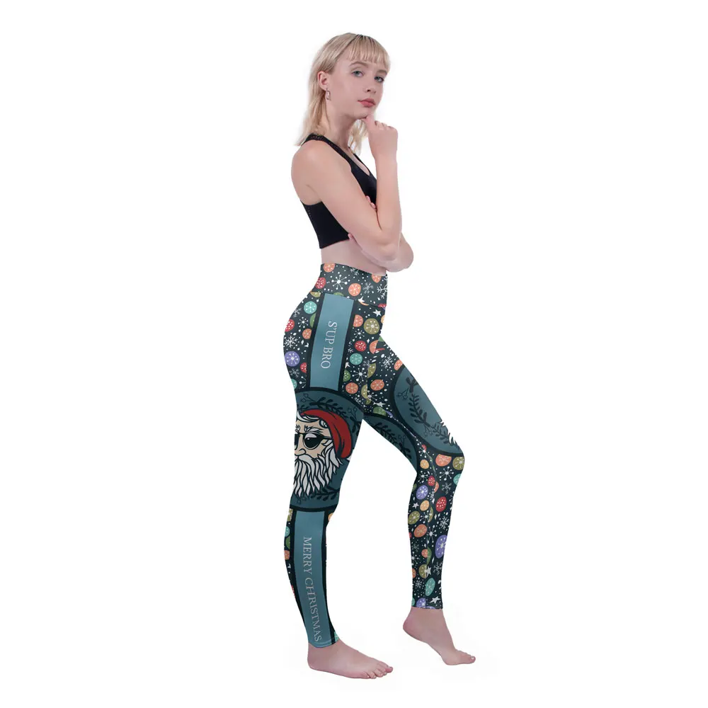 tiktok leggings amazon Christmas Pants For Women Leggings For Fitness Gym Tights Sportswear Printed Leggings Push Up adidas leggings