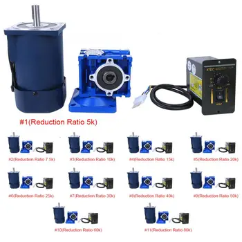 

90W Worm Gear Reducer Motor 220VAC 5IK90RGN-RV30 + Speed Controller for Machinery Equipment Reduction Ratio 5K-80k