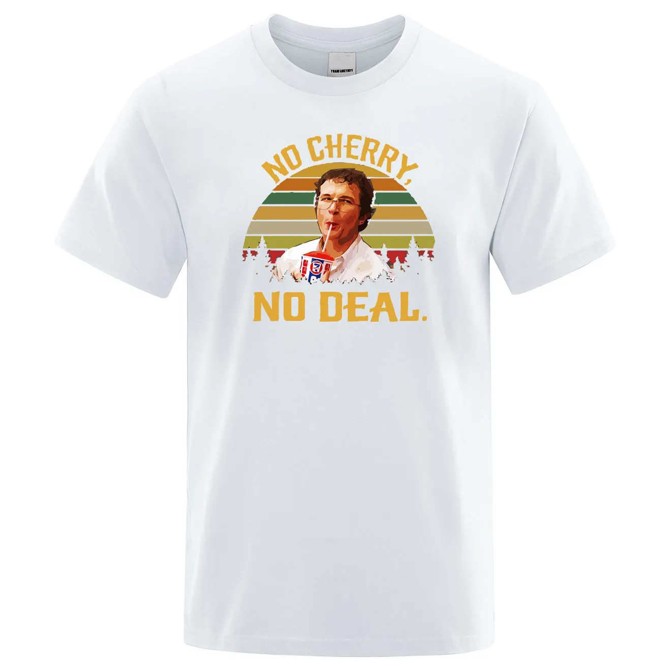 No Cherry No Deal Мужская футболка с рисунком, короткий рукав, повседневные летние хлопковые топы, винтажная Ретро футболка, футболка с принтом «чужак» - Цвет: white 6