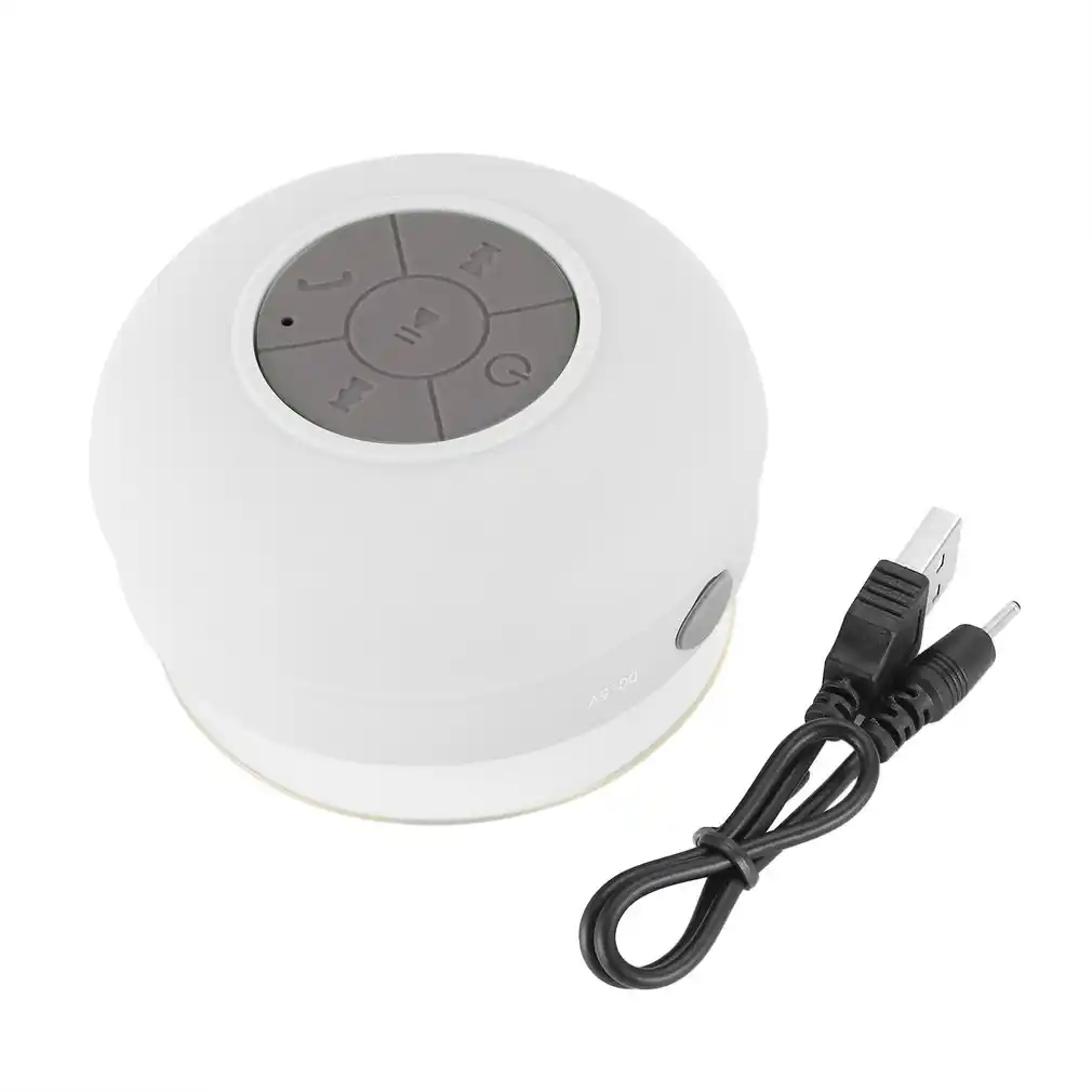white shower speaker