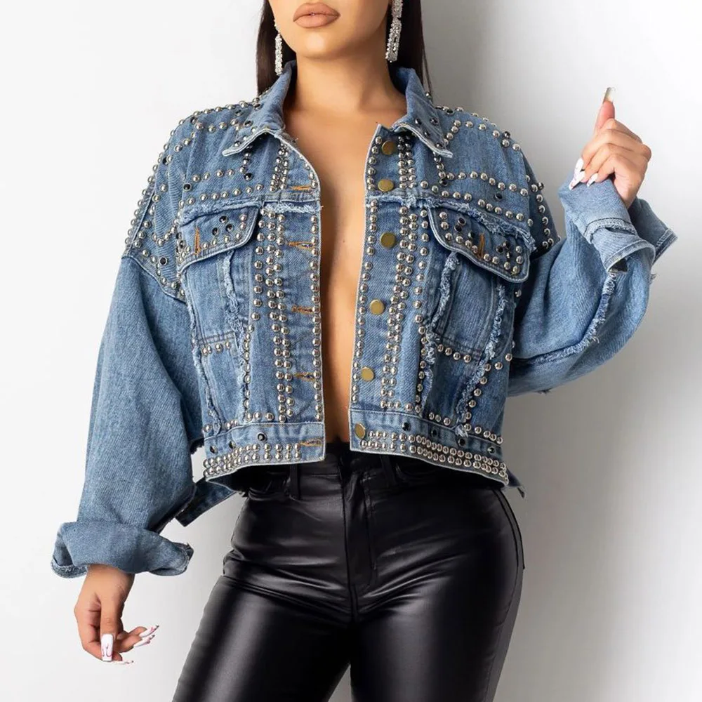 

Jacket Sexy fashion women's plus size women's loose denim jacket