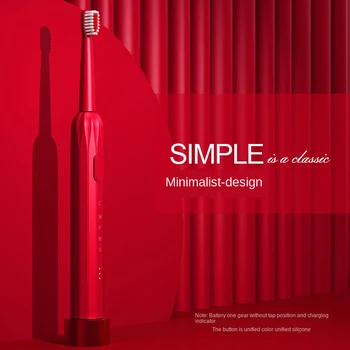 

Smart Rechargeable Electric Toothbrush with Replacement Brush Heads Timer 5 Brushing Modes Waterproof Intelligent home health