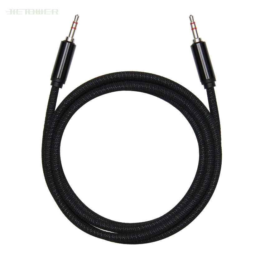 3 5mm Audio Cable Cloth Fabric Braid 3 5 Jack To Jack Aux Cord 1 5m Headphone Speaker AUX Cable for Iphone Car MP3 50pcs lot