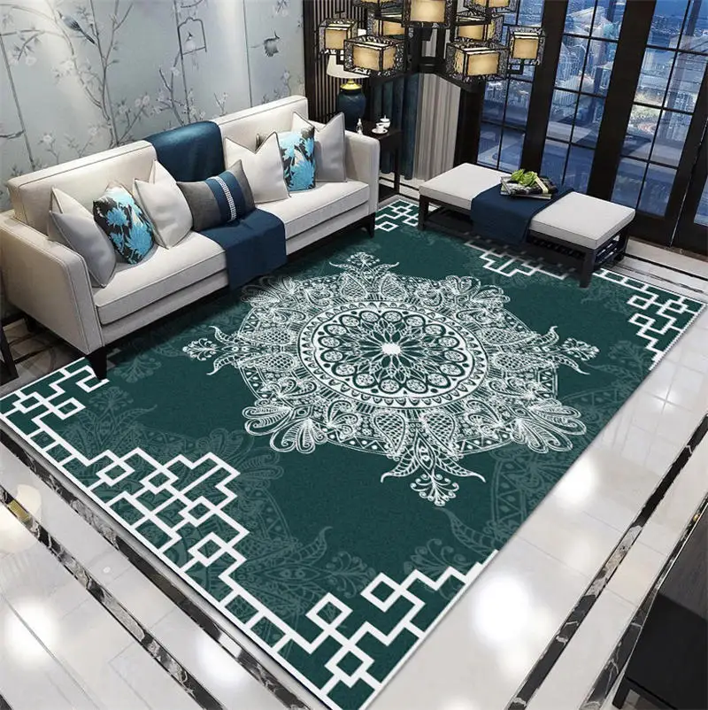 3D Chinese Flower Bird Printed Carpets Rugs Living Room Ink Painting Area Rug Bedroom Home Carpet Sofa Coffee Table Modern Floor - Color: 10