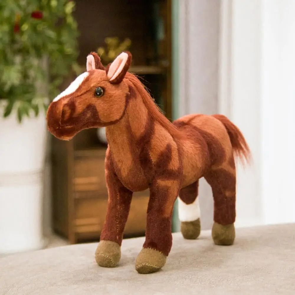 かわいいビッグイミテーション子馬フィギュアぬいぐるみ人形ベビーぼろ人形汗血馬子供の人形のギフト子供のための Aliexpress ホーム ガーデン