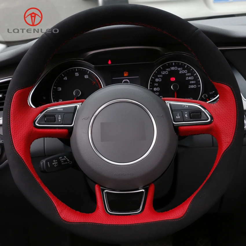 LQTENLEO красная кожа черная замша для Audi A1 A3 A4 2015-2016 A7 2012-2018 S7 2013-2018 RS7 2014-2015 |