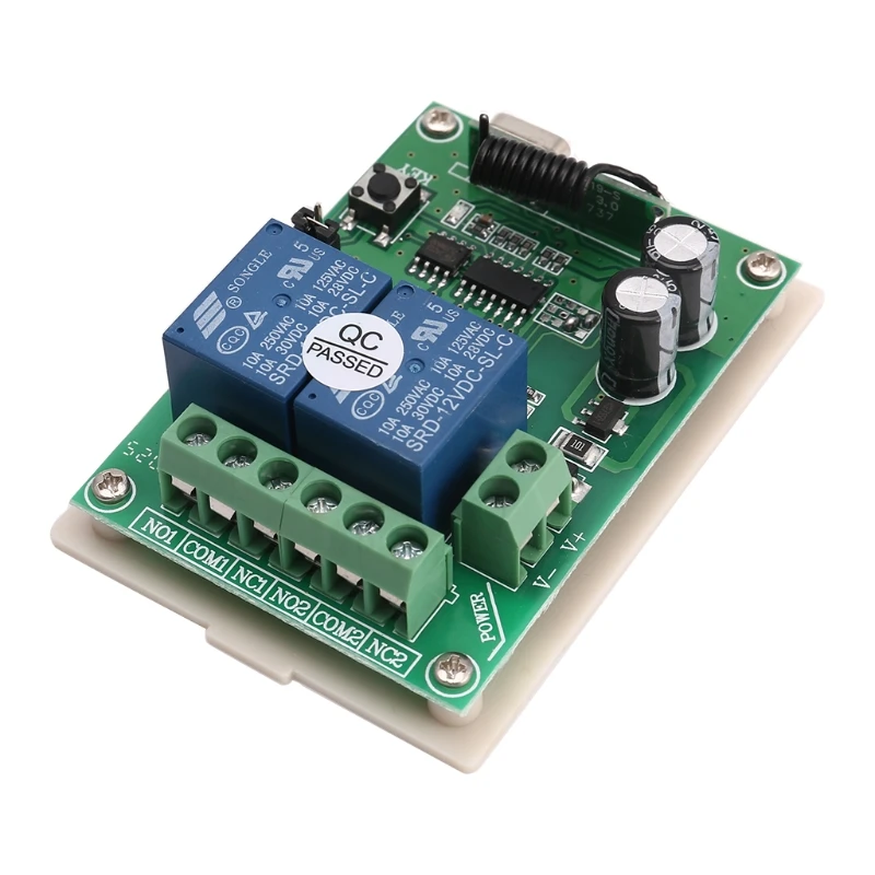 

DC 12V 2 Channel RF 433MHz Wireless Remote Control Switch Relay Receiver Module D08A