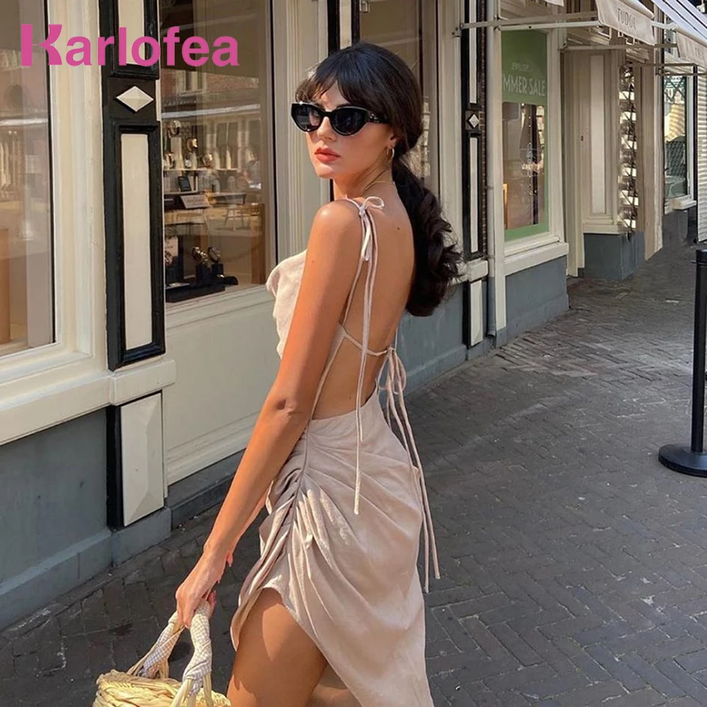 Платье Karlofea женское длинное вечерние драпировкой вечернее пикантное с разрезом