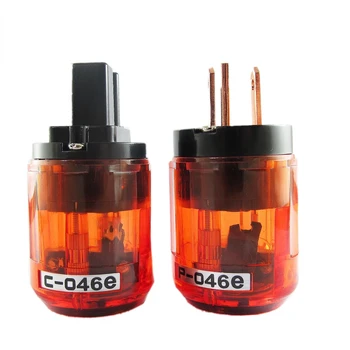 

Oyaide P-046E Red-Copper US Power plug C-046E IEC Connector Series for Audio Clear MATIHUR Hi-end New set Hi-End audio hifi