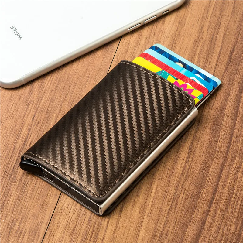 2020 RFID металлический держатель для карт клатч всплывающий бумажник из