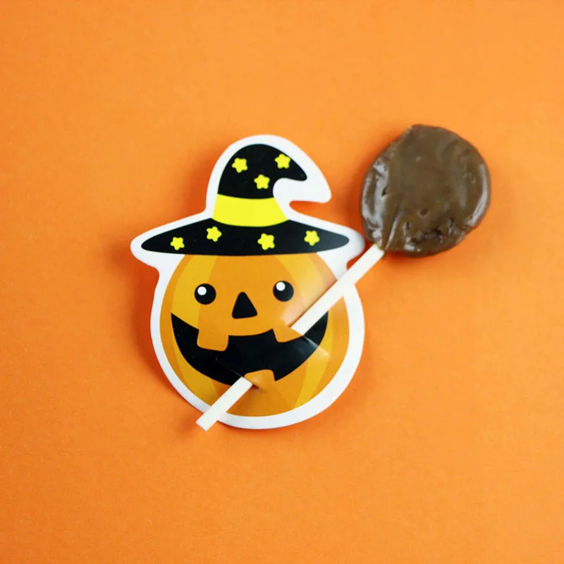 50pcs/lot Cute Ghost Pumpkin Style DIY Halloween Gift Candy Decorations Paper Cards Lollipop Cards Children Day Party Suppliers 50pcs/lot Cute Ghost Pumpkin Style DIY Halloween Gift Candy Decorations Paper Cards Lollipop Cards Children Day Party Suppliers