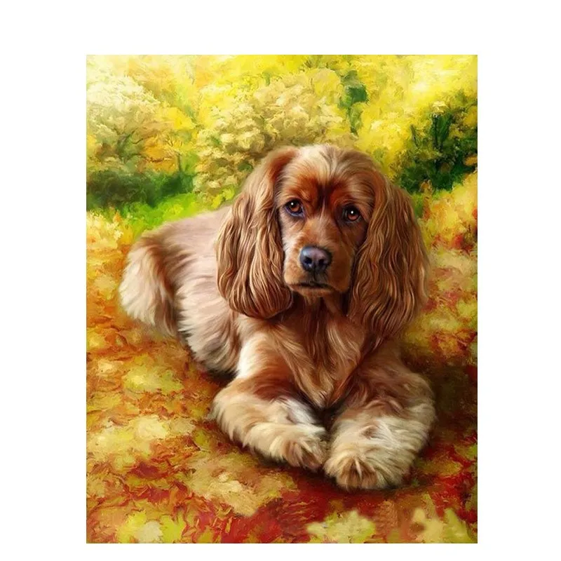 

Painting By Number Dog Animal Color Picture For Drawing On Canvas Handmade DIY Craft Kits Adults Paint For Wall Home Decor Art