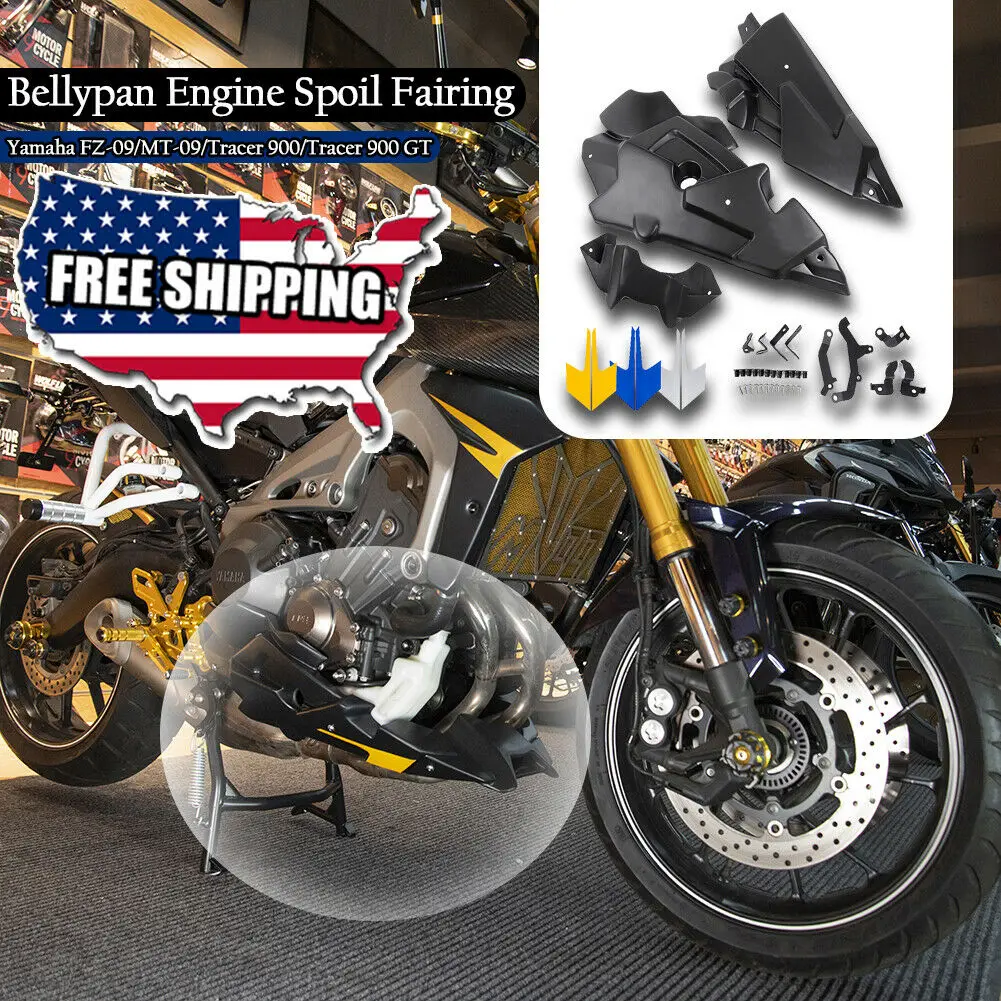 Живота кастрюлю двигателя спойлер нижний обтекатель для 2013-2020 Yamaha MT-09 FZ-09 FZ09 MT09