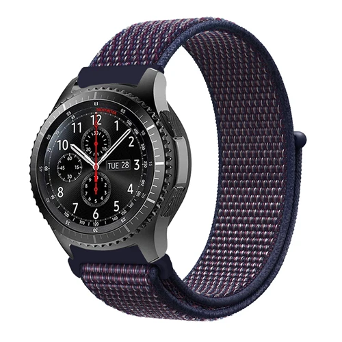Шестерня S3 22 мм 20 мм ремешок для samsung Galaxy Watch 42 мм 46 мм полоса Frontier Классическая активная спортивная нейлоновая петля для samsung S3 S2 - Цвет ремешка: Indigo
