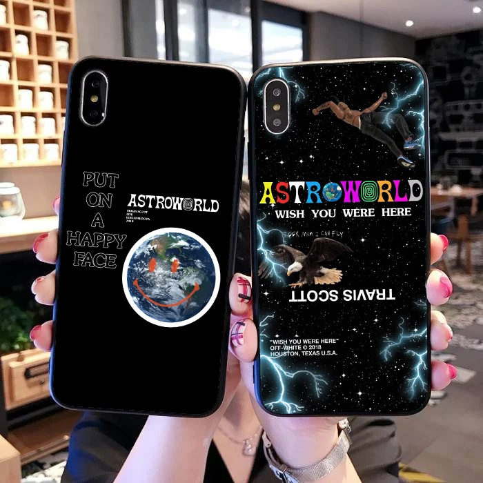 С изображением Трэвиса Скотта Astroworld Date Tour плюшевый медведь Мягкий силикон чехол
