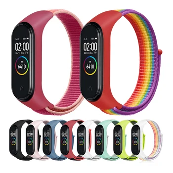 

Nylon Strap for Xiaomi Mi band 5 4 3 replaceable Bracelet Miband 5 4 3 Sports Wristband Breathable Bracelet for Miband 3 4 5