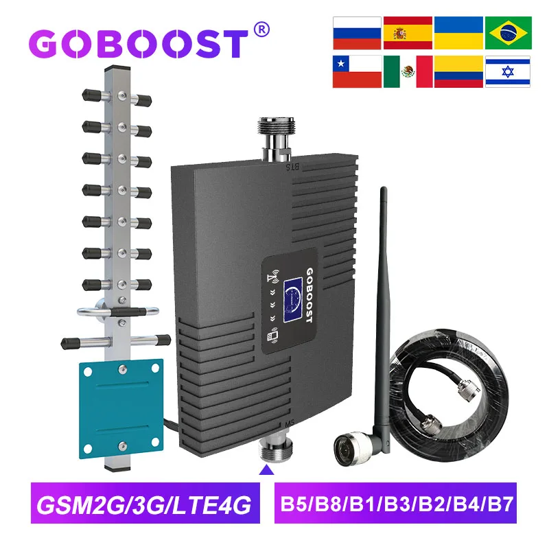 Усилитель сотовой связи GOBOOST GSM 900 CDMA 850 2g 3g LTE 4g 1700 1800 2600 усилитель сигнала UMTS 2100 МГц