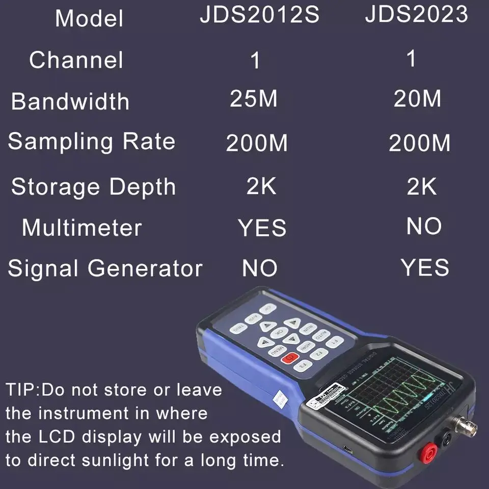 Handheld Signal Generator 25MHz Multimeter Oscilloscope 200MS/S Trigger
