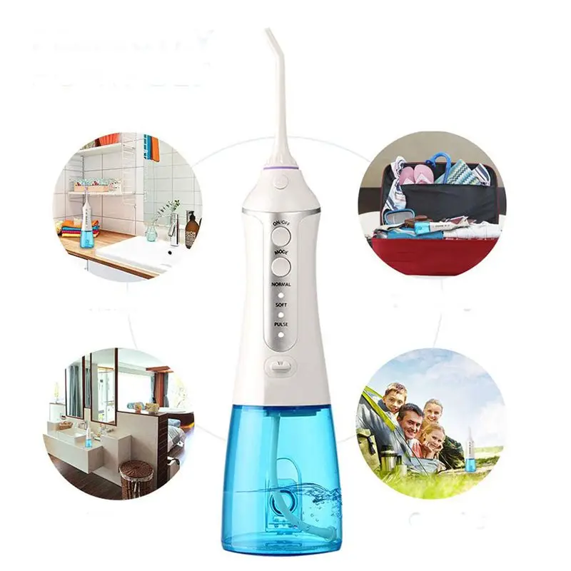 

300ML Portable Wireless Electric Oral Irrigator Dental Water Flosser Water Toothpick Normal Soft With Three Mode