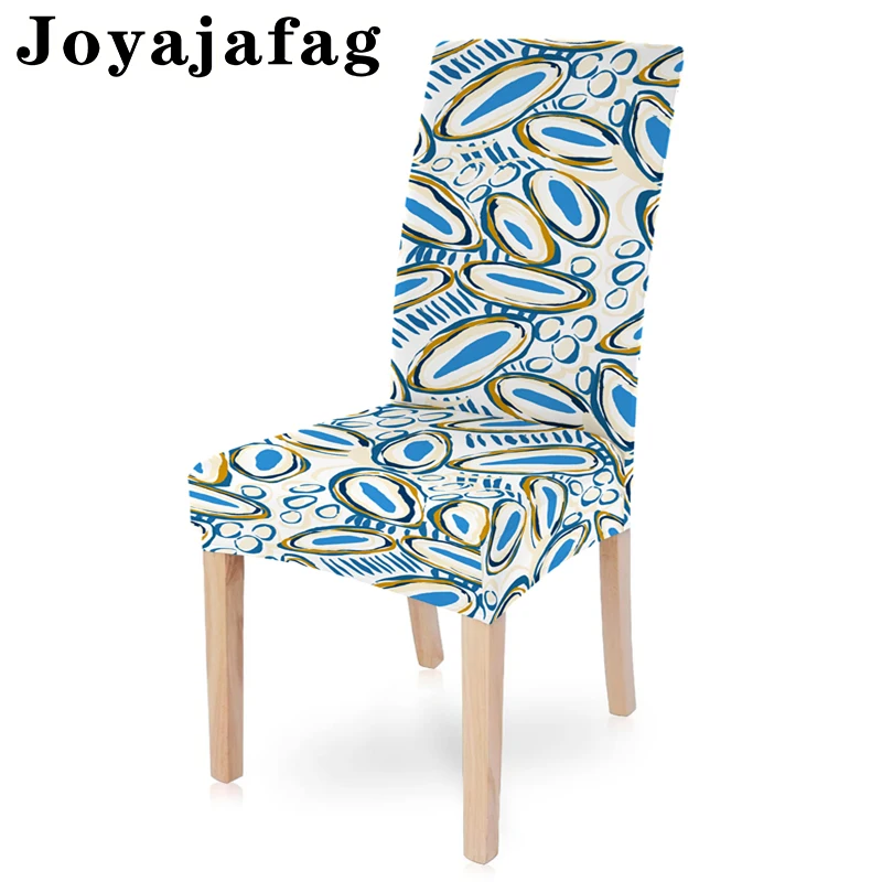 Universal Size Chair Covers Geometric Design Elastic Stretch Dining Seat Dust Proof Washable For Wedding Restaurant | Дом и сад