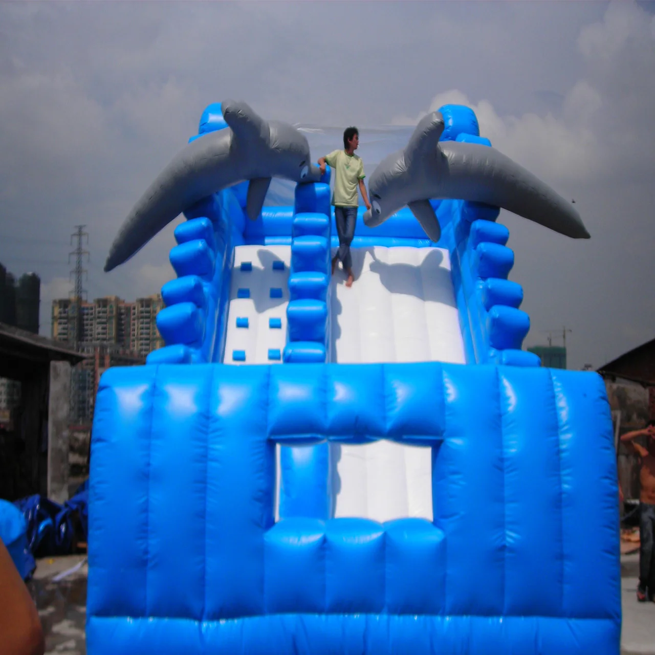 Commerical use large trampoline with slide Inflatable Bouncer House