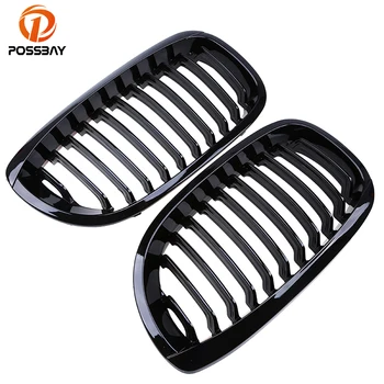 

POSSBAY Gloss Black Car Front Kidney Grille for BMW 3-Series E46 320Ci/325Ci/330Cd Cabrio 2003-2006 Facelift Car Center Grills