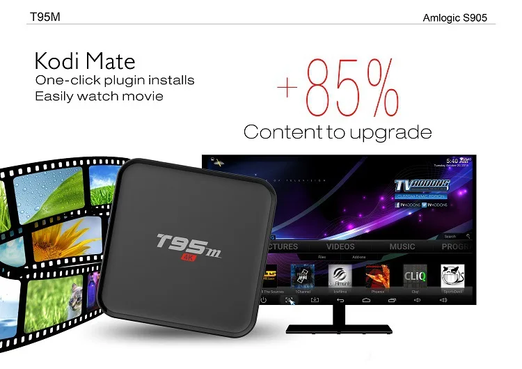 T95M Android 7.1 TV Box 2 GB DDR4 RAM 16 GB EMMC ROM WiFi 2.4G Smart TV Box 4K Netflix Youtube Wifi