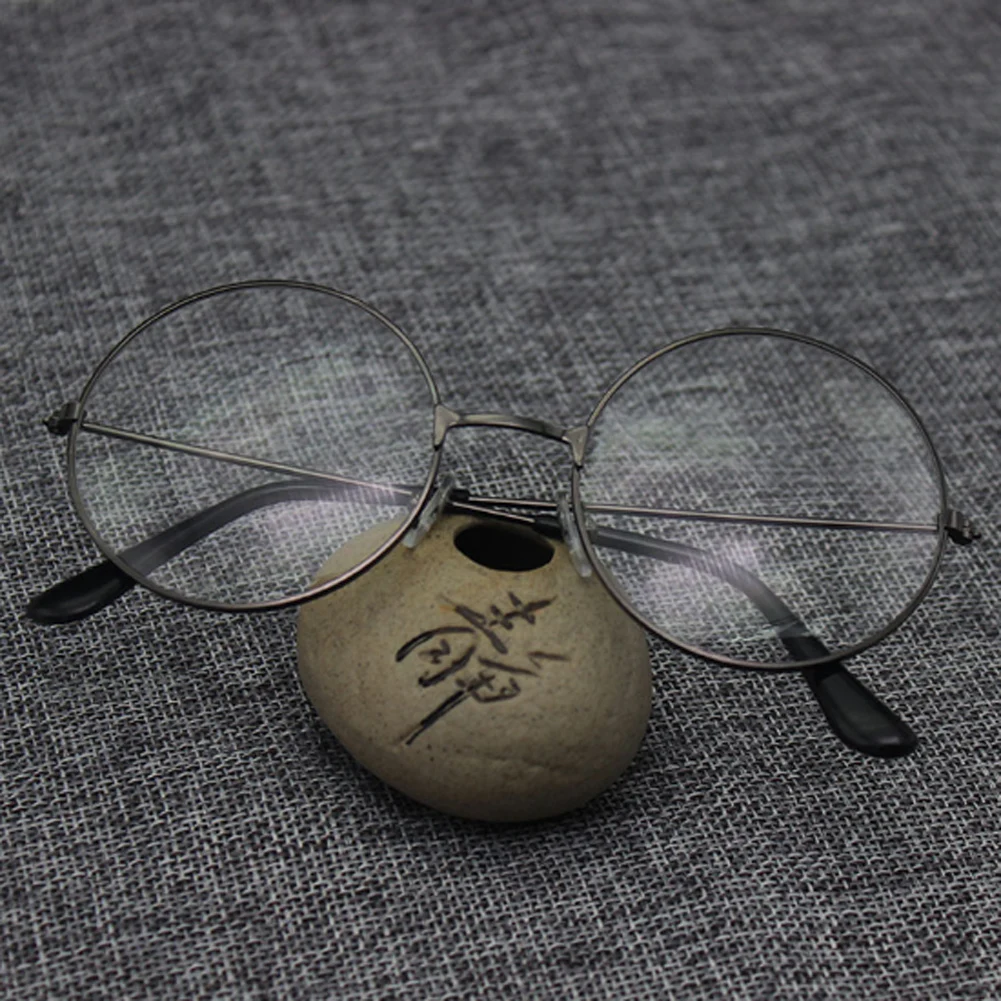 Модные Винтажные прозрачные очки в металлической оправе с прозрачными линзами, женские очки в духе гиков, круглые большие очки для глаз