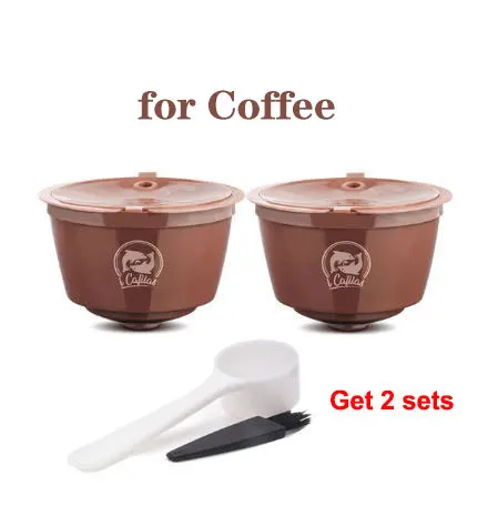 2 coffee Capsule Многоразовая кофейная капсула nescafe dolcegusto пластиковый кофейный фильтр с молочной пеной капсулы из нержавеющей стали Dolci Gusto Aeroccino - Цвет: 2 coffee Capsule