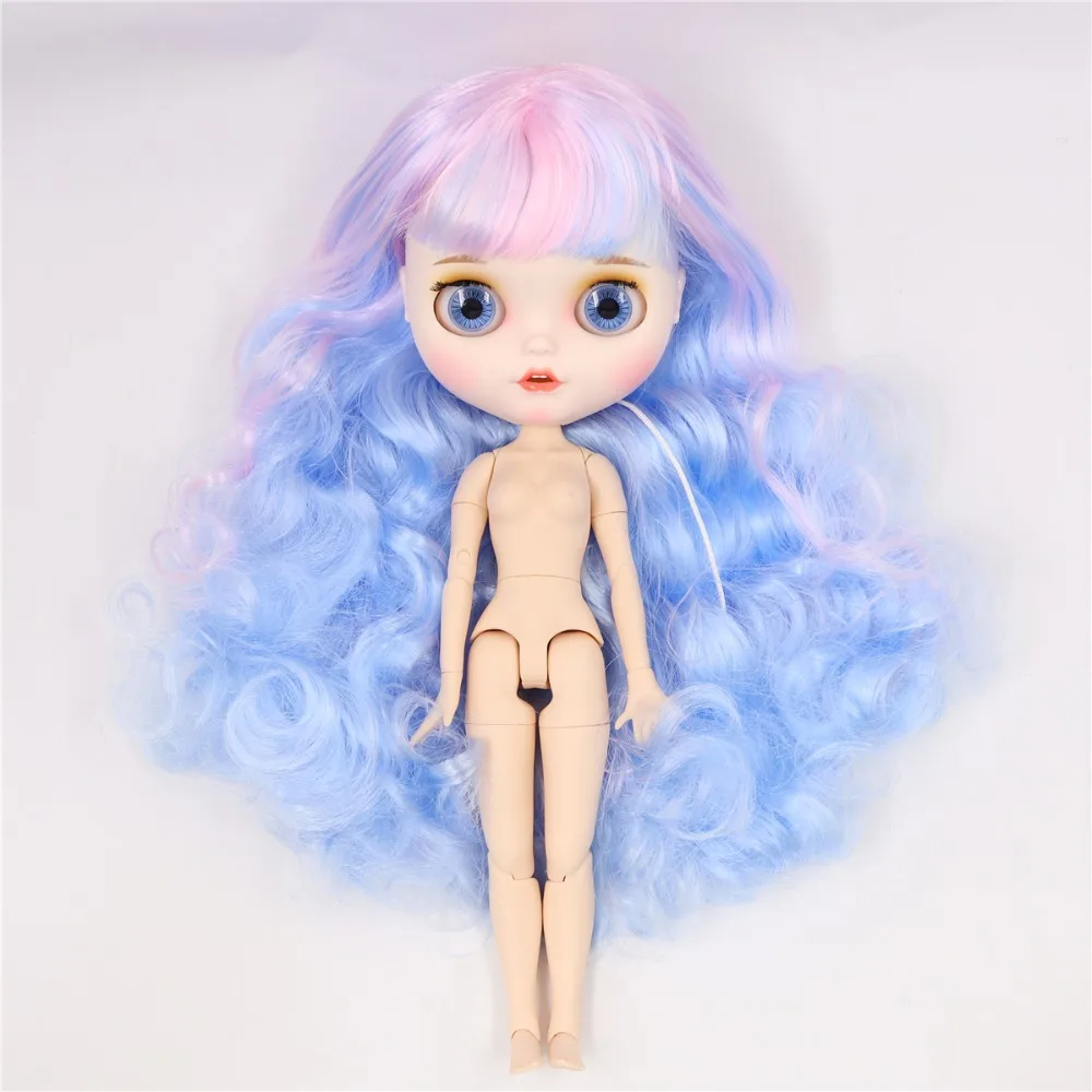 Ледяная фабрика blyth кукла белая кожа шарнир тела пользовательская кукла bjd игрушка матовое лицо с зубами голая кукла 30 см