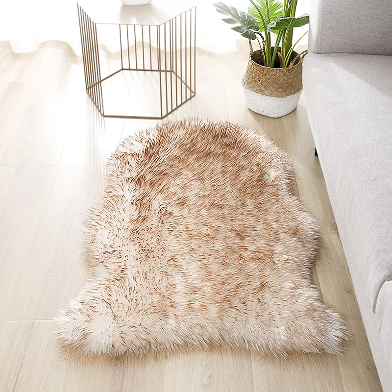 Fluffy Super Soft Faux Sheepskin Rug Living Room Home Fur Floor Carpet Large Mat 