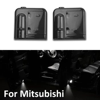 

2pcs LED Car Door Courtesy Lamp For Mitsubishi Lancer ASX Mirage Delica Pajero Galant Colt Space Star AAA Batteries Projector