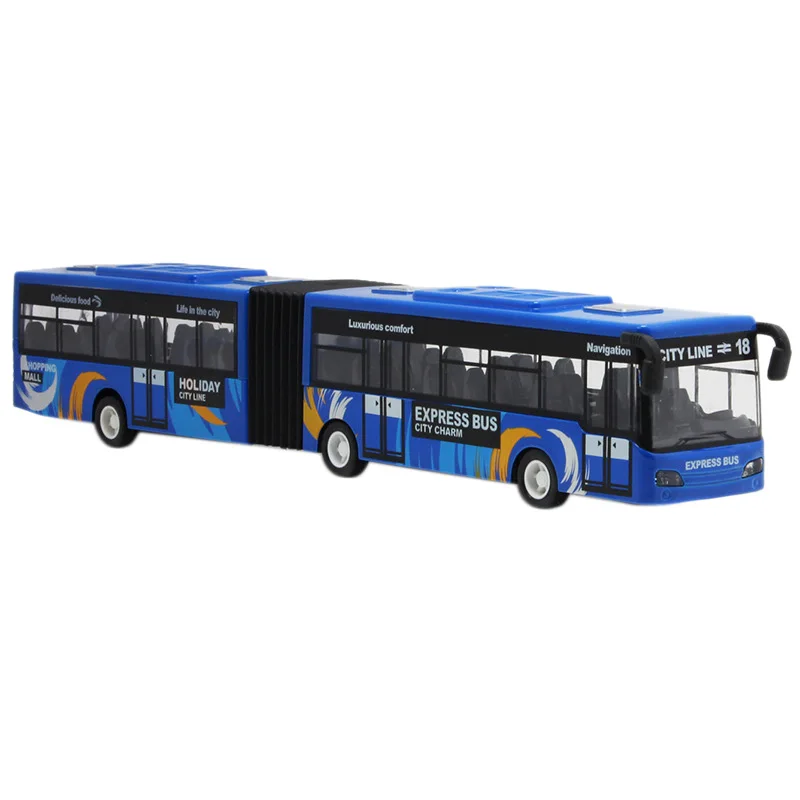 

Alloy Children's Die-Casting Model Car Extended Shuttle Bus Car Bus Pull Back Toy