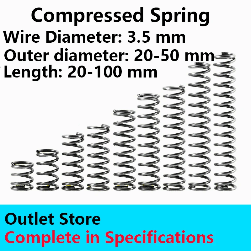 Wire Dia 0.6mm OD 9-12mm Length 5 to 50mm Helical Compression Spring Select 