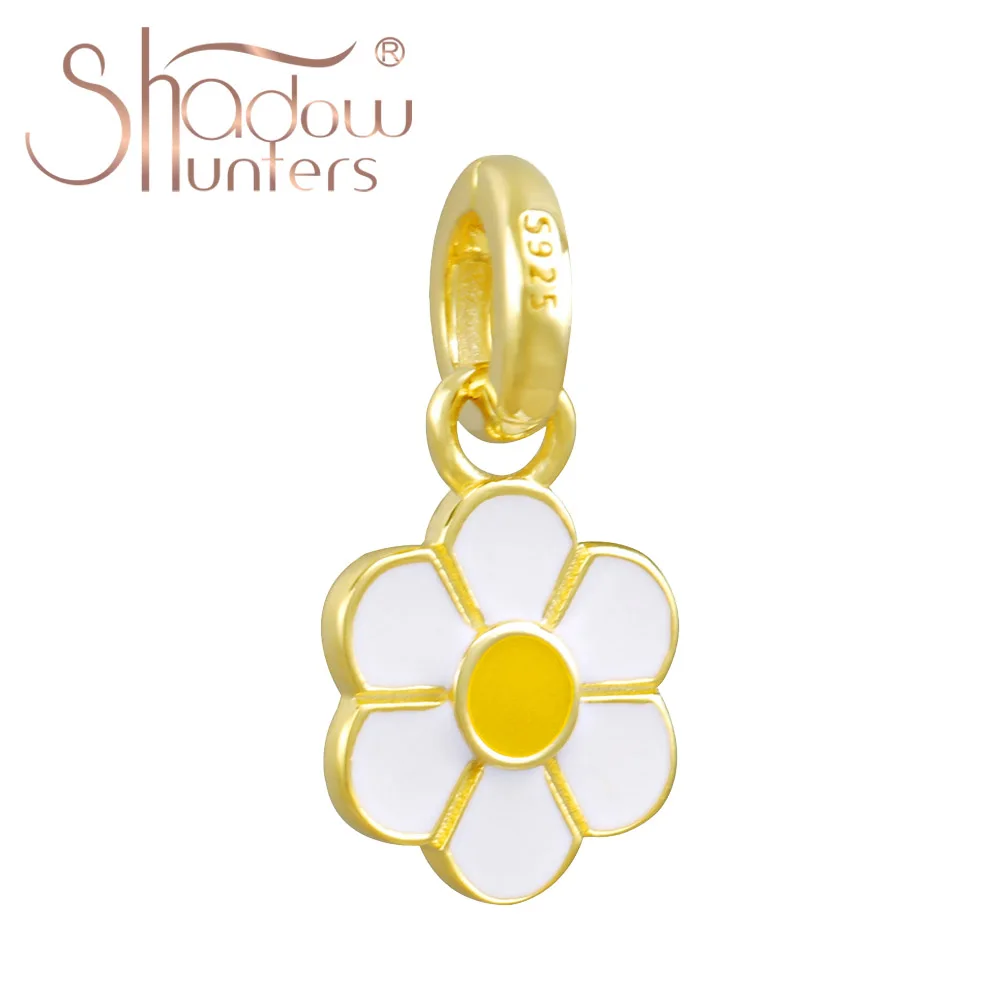 

Новинка, подвеска-цветок SHADOWHUNTERS из серебра 925 пробы, подвеска со съемным обручем, золотого цвета, женская бижутерия «сделай сам», эмалированная подвеска