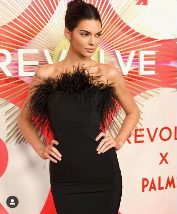 strapless feather dress