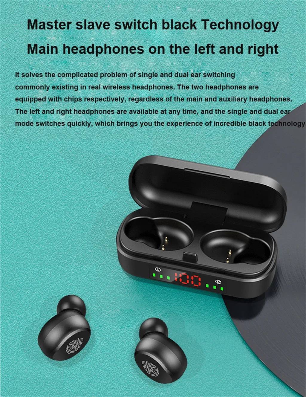 Мини Bluetooth наушники водонепроницаемые беспроводные наушники HIFI светодиодный дисплей наушники audifonos para celular наушники 1210#2