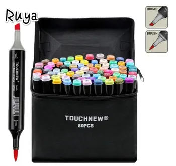 

TOUCHNEW Super Brush pen Alcohol Based Art supplies Markers Dual Head Manga Drawing Pens Copic Sketch stabilo touchfive marker