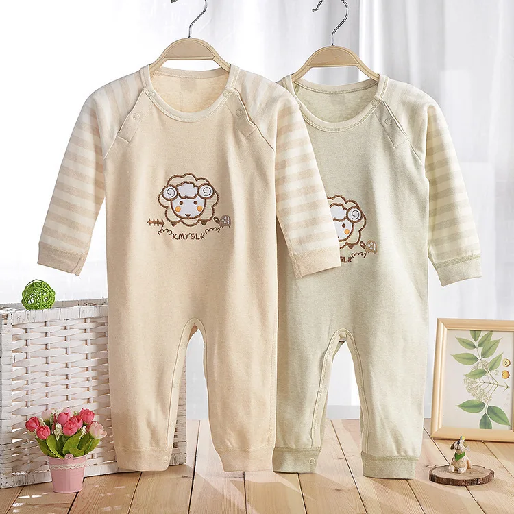 

Newborns Onesie Infants Colored Cotton Boneless Open File Romper Pure Cotton Open Pattern BABY'S Romper