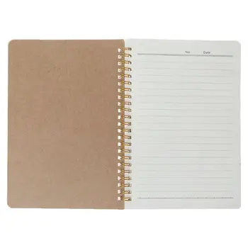 

A5 Bullet Notebook Kraft Dot Grid Time Management Blank Book Spiral Journal Weekly Planner School Office Supplies