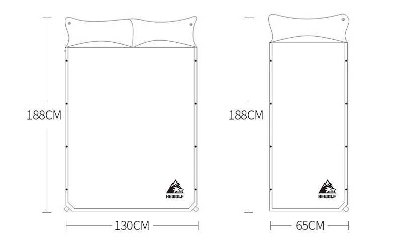 HEWOLF 2+ 1 сплайсированные уличные толстые 5 см автоматические надувные подушечки для уличной палатки походные коврики кровать матрас 2 цвета
