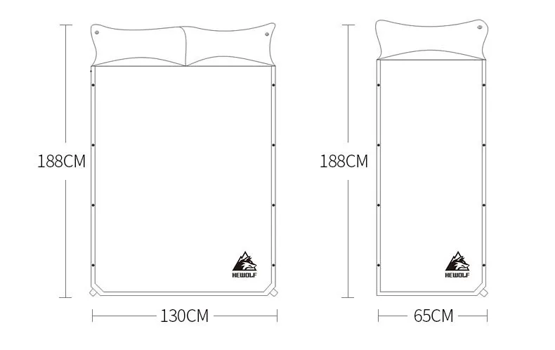 Hewolf спальный Самонадувающийся коврик надувной коврик воздушный матрас пена влагостойкий двойной матрас в палатке для кемпинга коврик