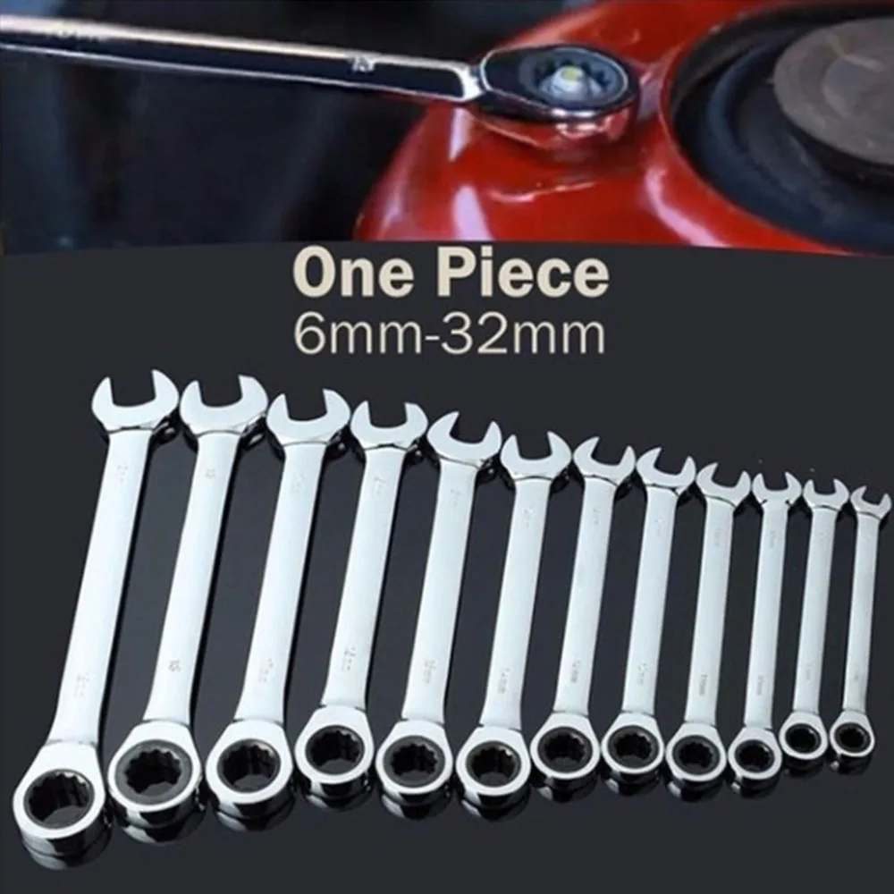

Hand Garden Tool & Wish 6-32mm Repairing Spanners Tools Ratcheting Home Combination Open-Ring Car Accessories