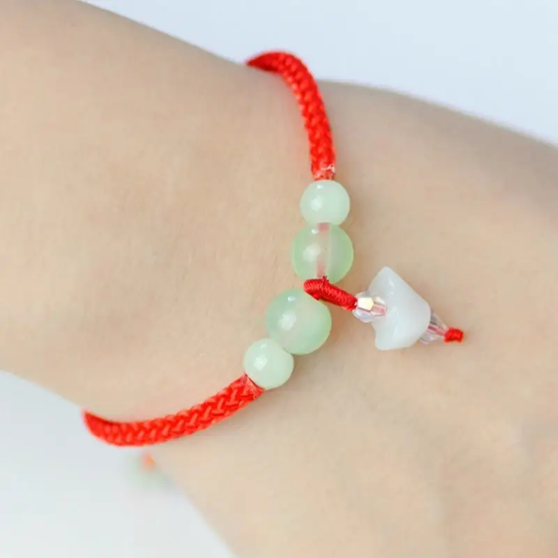 

Students Korean-style Garnet Red Rope Couples Fresh Bell Bracelets Women's Men's Bracelet Simple Cool Small Jewelry Bracelets