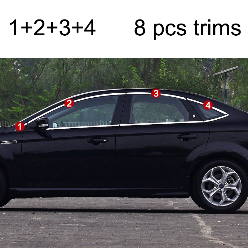 Отделка окна автомобиля из нержавеющей стали 304 для ford mondeo 2007 2008 2009 2010 2011 2012 2013 2014