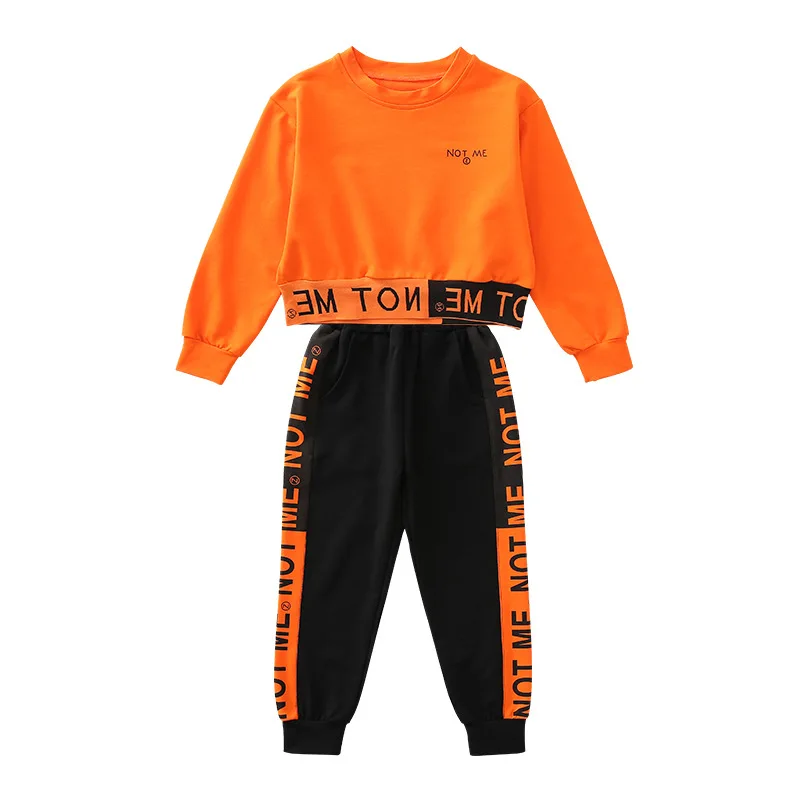 Girls' Sweater Suit Spring Autumn Children'S Clothing Long-Sleeved Casual Top+Casual Trousers Big Kids Sports Clothes Sets