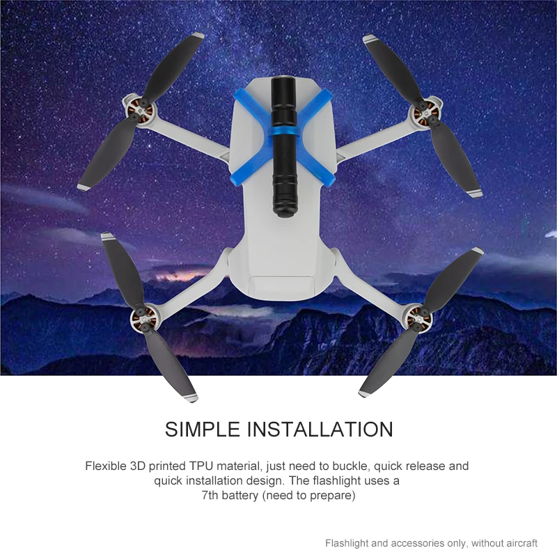Для Dji Mavic MINI Drone светодиодный фонарь ночной полет прожектор CRRE-Q5 фонарик Drone Searchlightmini Drone аксессуары