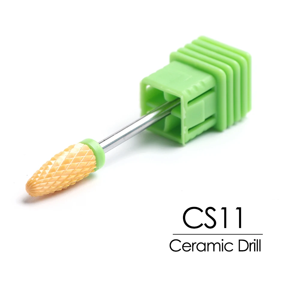 Шлифовальный керамический сверло для ногтей розовый заусенец фреза для маникюра Электрический педикюр машина съемный инструмент машина LECS3-21 - Цвет: CS11
