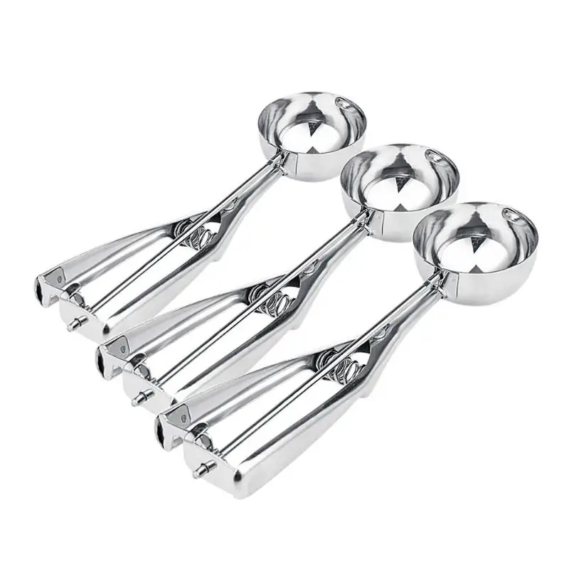 

Stainless Steel Ice Cream Spoon Spring Handle Tools 2018 Potato Scoop Ice Cream Ball Maker Tool Kitchen Gadget 4cm/5cm/6cm